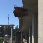 Bike path form work on the Yerba Buena on-ramp after the 'S' curve has been removed.